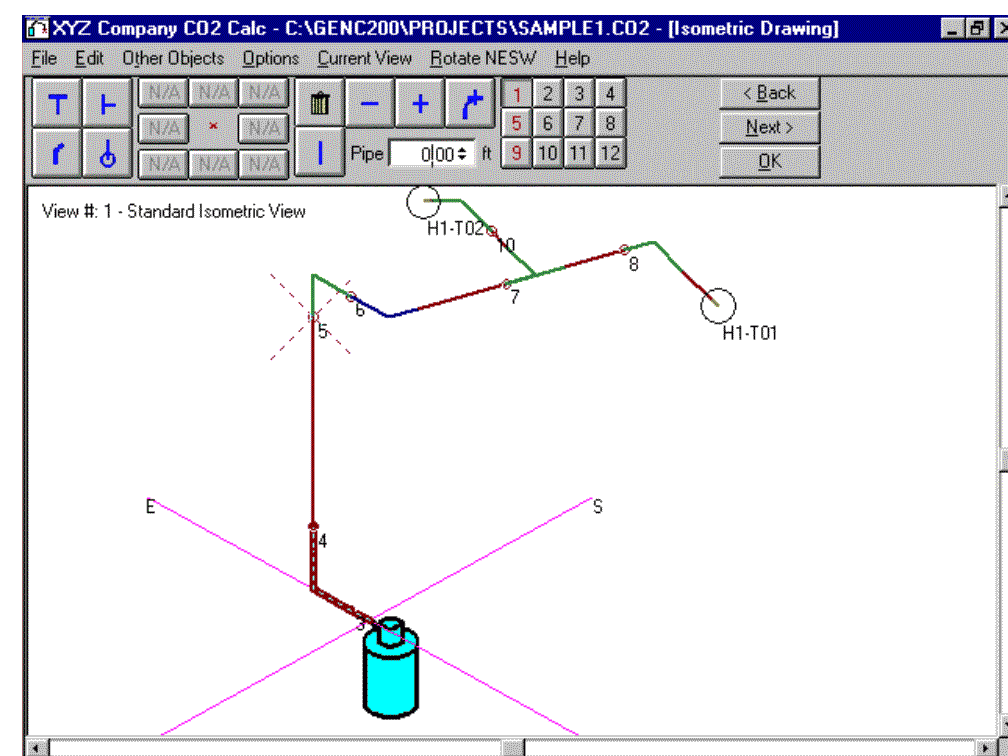 Isometric drawing sample from Agent Calcs software