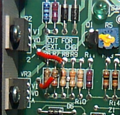 Photo of a circuit board in fire alarm control panel